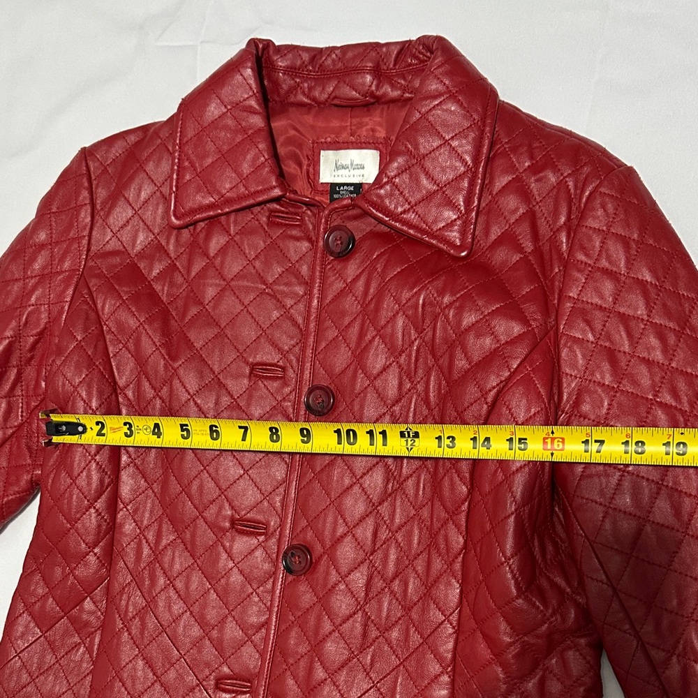 Neiman Marcus Red Leather Jacket - Picture 16 of 16